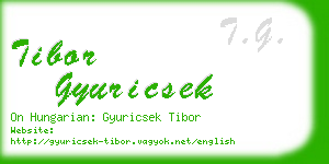 tibor gyuricsek business card